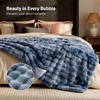 image:imageBedsure GentleSoft Bubble Faux Fur King Size Blanket for Bed Fluffy Fuzzy King Blanket for Winter Soft Cozy Faux Fur Bedding Thick Warm Plush Decor for Bedroom Tiedye Taupe 104x90Tiedye Blue