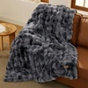 image:imageBedsure GentleSoft Bubble Faux Fur King Size Blanket for Bed Fluffy Fuzzy King Blanket for Winter Soft Cozy Faux Fur Bedding Thick Warm Plush Decor for Bedroom Tiedye Taupe 104x90Tiedye Grey