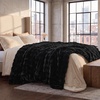 image:imageBedsure GentleSoft Bubble Faux Fur King Size Blanket for Bed Fluffy Fuzzy King Blanket for Winter Soft Cozy Faux Fur Bedding Thick Warm Plush Decor for Bedroom Tiedye Taupe 104x90Black