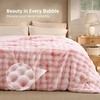 image:imageBedsure GentleSoft Bubble Faux Fur King Size Blanket for Bed Fluffy Fuzzy King Blanket for Winter Soft Cozy Faux Fur Bedding Thick Warm Plush Decor for Bedroom Tiedye Taupe 104x90Tiedye Pink