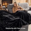image:imageBedsure GentleSoft Bubble Faux Fur King Size Blanket for Bed Fluffy Fuzzy King Blanket for Winter Soft Cozy Faux Fur Bedding Thick Warm Plush Decor for Bedroom Tiedye Taupe 104x90Black