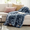 image:imageBedsure GentleSoft Bubble Faux Fur King Size Blanket for Bed Fluffy Fuzzy King Blanket for Winter Soft Cozy Faux Fur Bedding Thick Warm Plush Decor for Bedroom Tiedye Taupe 104x90Tiedye Blue