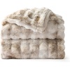 image:imageBedsure GentleSoft Bubble Faux Fur King Size Blanket for Bed Fluffy Fuzzy King Blanket for Winter Soft Cozy Faux Fur Bedding Thick Warm Plush Decor for Bedroom Tiedye Taupe 104x90Tiedye Taupe