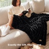 image:imageBedsure GentleSoft Bubble Faux Fur King Size Blanket for Bed Fluffy Fuzzy King Blanket for Winter Soft Cozy Faux Fur Bedding Thick Warm Plush Decor for Bedroom Tiedye Taupe 104x90Black