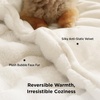 image:imageBedsure GentleSoft Bubble Faux Fur King Size Blanket for Bed Fluffy Fuzzy King Blanket for Winter Soft Cozy Faux Fur Bedding Thick Warm Plush Decor for Bedroom Tiedye Taupe 104x90Cream