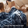 image:imageBedsure GentleSoft Bubble Faux Fur King Size Blanket for Bed Fluffy Fuzzy King Blanket for Winter Soft Cozy Faux Fur Bedding Thick Warm Plush Decor for Bedroom Tiedye Taupe 104x90Tiedye Blue