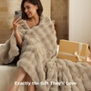 image:imageBedsure GentleSoft Bubble Faux Fur King Size Blanket for Bed Fluffy Fuzzy King Blanket for Winter Soft Cozy Faux Fur Bedding Thick Warm Plush Decor for Bedroom Tiedye Taupe 104x90Beige