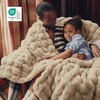 image:imageBedsure GentleSoft Bubble Faux Fur King Size Blanket for Bed Fluffy Fuzzy King Blanket for Winter Soft Cozy Faux Fur Bedding Thick Warm Plush Decor for Bedroom Tiedye Taupe 104x90Beige