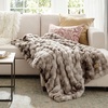 image:imageBedsure GentleSoft Bubble Faux Fur King Size Blanket for Bed Fluffy Fuzzy King Blanket for Winter Soft Cozy Faux Fur Bedding Thick Warm Plush Decor for Bedroom Tiedye Taupe 104x90Tiedye Brown