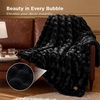 image:imageBedsure GentleSoft Bubble Faux Fur King Size Blanket for Bed Fluffy Fuzzy King Blanket for Winter Soft Cozy Faux Fur Bedding Thick Warm Plush Decor for Bedroom Tiedye Taupe 104x90Black
