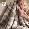 image:imageBedsure GentleSoft Bubble Faux Fur King Size Blanket for Bed Fluffy Fuzzy King Blanket for Winter Soft Cozy Faux Fur Bedding Thick Warm Plush Decor for Bedroom Tiedye Taupe 104x90Tiedye Brown