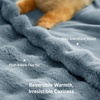 image:imageBedsure GentleSoft Bubble Faux Fur King Size Blanket for Bed Fluffy Fuzzy King Blanket for Winter Soft Cozy Faux Fur Bedding Thick Warm Plush Decor for Bedroom Tiedye Taupe 104x90Greyish Blue