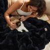 image:imageBedsure GentleSoft Bubble Faux Fur King Size Blanket for Bed Fluffy Fuzzy King Blanket for Winter Soft Cozy Faux Fur Bedding Thick Warm Plush Decor for Bedroom Tiedye Taupe 104x90Black