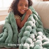 image:imageBedsure GentleSoft Bubble Faux Fur King Size Blanket for Bed Fluffy Fuzzy King Blanket for Winter Soft Cozy Faux Fur Bedding Thick Warm Plush Decor for Bedroom Tiedye Taupe 104x90Sage Green