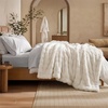 image:imageBedsure GentleSoft Bubble Faux Fur King Size Blanket for Bed Fluffy Fuzzy King Blanket for Winter Soft Cozy Faux Fur Bedding Thick Warm Plush Decor for Bedroom Tiedye Taupe 104x90Cream