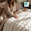 image:imageBedsure GentleSoft Bubble Faux Fur King Size Blanket for Bed Fluffy Fuzzy King Blanket for Winter Soft Cozy Faux Fur Bedding Thick Warm Plush Decor for Bedroom Tiedye Taupe 104x90Cream