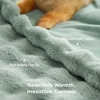 image:imageBedsure GentleSoft Bubble Faux Fur King Size Blanket for Bed Fluffy Fuzzy King Blanket for Winter Soft Cozy Faux Fur Bedding Thick Warm Plush Decor for Bedroom Tiedye Taupe 104x90Sage Green