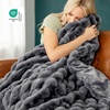 image:imageBedsure GentleSoft Bubble Faux Fur King Size Blanket for Bed Fluffy Fuzzy King Blanket for Winter Soft Cozy Faux Fur Bedding Thick Warm Plush Decor for Bedroom Tiedye Taupe 104x90Tiedye Grey