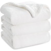 image:imageBedsure GentleSoft Sherpa Fleece Throw Blanket for Couch NonHeated Thick and Warm Throw for Women and Men Soft Fuzzy Plush Blanket for Fall Burnt Orange 50x60 Inches06  Bright White