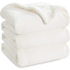 image:imageBedsure GentleSoft Sherpa Fleece Throw Blanket for Couch NonHeated Thick and Warm Throw for Women and Men Soft Fuzzy Plush Blanket for Fall Burnt Orange 50x60 Inches06  White