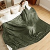 image:imageBedsure GentleSoft Sherpa Fleece Throw Blanket for Couch NonHeated Thick and Warm Throw for Women and Men Soft Fuzzy Plush Blanket for Fall Burnt Orange 50x60 Inches04  Olive Green