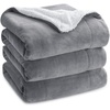 image:imageBedsure GentleSoft Sherpa Fleece Throw Blanket for Couch NonHeated Thick and Warm Throw for Women and Men Soft Fuzzy Plush Blanket for Fall Burnt Orange 50x60 Inches01  Grey