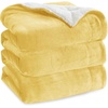 image:imageBedsure GentleSoft Sherpa Fleece Throw Blanket for Couch NonHeated Thick and Warm Throw for Women and Men Soft Fuzzy Plush Blanket for Fall Burnt Orange 50x60 Inches09  Yellow