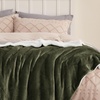 image:imageBedsure GentleSoft Sherpa Fleece Throw Blanket for Couch NonHeated Thick and Warm Throw for Women and Men Soft Fuzzy Plush Blanket for Fall Burnt Orange 50x60 Inches04  Olive Green