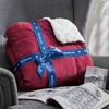 image:imageBedsure GentleSoft Sherpa Fleece Throw Blanket for Couch NonHeated Thick and Warm Throw for Women and Men Soft Fuzzy Plush Blanket for Fall Burnt Orange 50x60 Inches07  Red