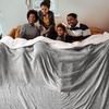 image:imageBedsure GentleSoft Sherpa Fleece Throw Blanket for Couch NonHeated Thick and Warm Throw for Women and Men Soft Fuzzy Plush Blanket for Fall Burnt Orange 50x60 Inches02  Light Grey
