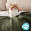 image:imageBedsure GentleSoft Sherpa Fleece Throw Blanket for Couch NonHeated Thick and Warm Throw for Women and Men Soft Fuzzy Plush Blanket for Fall Burnt Orange 50x60 Inches04  Olive Green