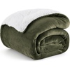 image:imageBedsure GentleSoft Sherpa Fleece Throw Blanket for Couch NonHeated Thick and Warm Throw for Women and Men Soft Fuzzy Plush Blanket for Fall Burnt Orange 50x60 Inches04  Olive Green