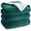 image:imageBedsure GentleSoft Sherpa Fleece Throw Blanket for Couch NonHeated Thick and Warm Throw for Women and Men Soft Fuzzy Plush Blanket for Fall Burnt Orange 50x60 Inches04  Forest Green
