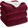 image:imageBedsure GentleSoft Sherpa Fleece Throw Blanket for Couch NonHeated Thick and Warm Throw for Women and Men Soft Fuzzy Plush Blanket for Fall Burnt Orange 50x60 Inches07  Burgundy