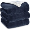 image:imageBedsure GentleSoft Sherpa Fleece Throw Blanket for Couch NonHeated Thick and Warm Throw for Women and Men Soft Fuzzy Plush Blanket for Fall Burnt Orange 50x60 Inches03  Navy