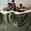 image:imageBedsure GentleSoft Sherpa Fleece Throw Blanket for Couch NonHeated Thick and Warm Throw for Women and Men Soft Fuzzy Plush Blanket for Fall Burnt Orange 50x60 Inches04  Olive Green