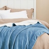 image:imageBedsure GentleSoft Sherpa Fleece Throw Blanket for Couch NonHeated Thick and Warm Throw for Women and Men Soft Fuzzy Plush Blanket for Fall Burnt Orange 50x60 Inches03  Washed Blue