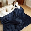 image:imageBedsure GentleSoft Sherpa Fleece Throw Blanket for Couch NonHeated Thick and Warm Throw for Women and Men Soft Fuzzy Plush Blanket for Fall Burnt Orange 50x60 Inches03  Navy