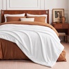 image:imageBedsure GentleSoft Sherpa Fleece Throw Blanket for Couch NonHeated Thick and Warm Throw for Women and Men Soft Fuzzy Plush Blanket for Fall Burnt Orange 50x60 Inches06  Bright White