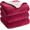 image:imageBedsure GentleSoft Sherpa Fleece Throw Blanket for Couch NonHeated Thick and Warm Throw for Women and Men Soft Fuzzy Plush Blanket for Fall Burnt Orange 50x60 Inches07  Red