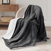 image:imageBedsure GentleSoft Sherpa Fleece Throw Blanket for Couch NonHeated Thick and Warm Throw for Women and Men Soft Fuzzy Plush Blanket for Fall Burnt Orange 50x60 Inches02  Charcoal