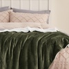 image:imageBedsure GentleSoft Sherpa Fleece Throw Blanket for Couch NonHeated Thick and Warm Throw for Women and Men Soft Fuzzy Plush Blanket for Fall Burnt Orange 50x60 Inches04  Olive Green