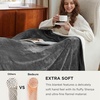 image:imageBedsure GentleSoft Sherpa Fleece Throw Blanket for Couch NonHeated Thick and Warm Throw for Women and Men Soft Fuzzy Plush Blanket for Fall Burnt Orange 50x60 Inches02  Charcoal