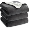 image:imageBedsure GentleSoft Sherpa Fleece Throw Blanket for Couch NonHeated Thick and Warm Throw for Women and Men Soft Fuzzy Plush Blanket for Fall Burnt Orange 50x60 Inches02  Charcoal