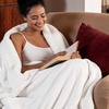image:imageBedsure GentleSoft Sherpa Fleece Throw Blanket for Couch NonHeated Thick and Warm Throw for Women and Men Soft Fuzzy Plush Blanket for Fall Burnt Orange 50x60 Inches06  Bright White