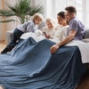image:imageBedsure GentleSoft Sherpa Fleece Throw Blanket for Couch NonHeated Thick and Warm Throw for Women and Men Soft Fuzzy Plush Blanket for Fall Burnt Orange 50x60 Inches03  Slate Blue