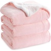 image:imageBedsure GentleSoft Sherpa Fleece Throw Blanket for Couch NonHeated Thick and Warm Throw for Women and Men Soft Fuzzy Plush Blanket for Fall Burnt Orange 50x60 Inches07  Pink