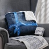 image:imageBedsure GentleSoft Sherpa Fleece Throw Blanket for Couch NonHeated Thick and Warm Throw for Women and Men Soft Fuzzy Plush Blanket for Fall Burnt Orange 50x60 Inches03  Slate Blue