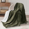 image:imageBedsure GentleSoft Sherpa Fleece Throw Blanket for Couch NonHeated Thick and Warm Throw for Women and Men Soft Fuzzy Plush Blanket for Fall Burnt Orange 50x60 Inches04  Olive Green