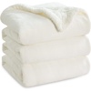 image:imageBedsure GentleSoft Sherpa Fleece Throw Blanket for Couch NonHeated Thick and Warm Throw for Women and Men Soft Fuzzy Plush Blanket for Fall Burnt Orange 50x60 Inches06  Cream